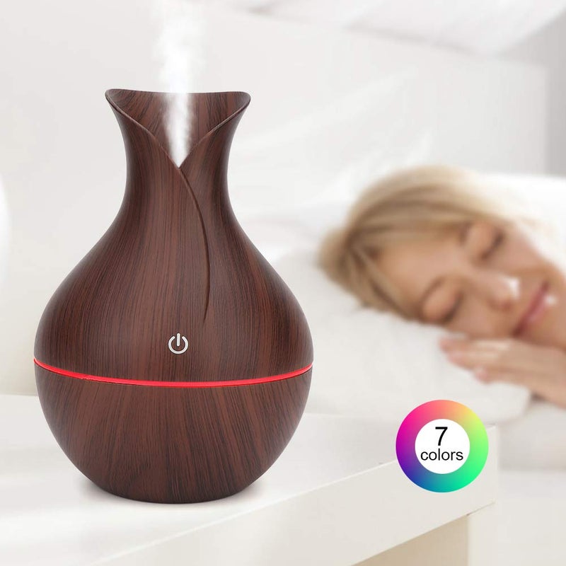 woobles Essential Oil Diffuser Oil Diffusers Air Diffusers Aroma Diffuser Mist Diffuser Diffusers Humidifier Portable Aromatherapy Yoga Office Bedroom Baby Room,Wood Grain[Brown] - Image 4